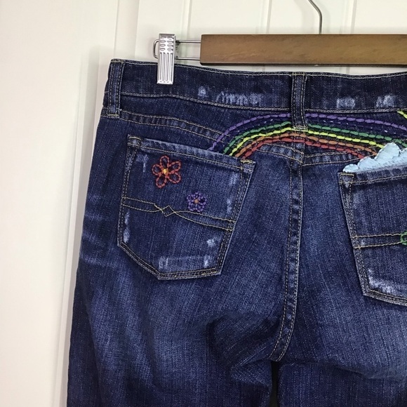 Lucky Brand Legend Jeans Zoe Mid-Rise Bootleg Embroidered Jeans Size 8. - Picture 8 of 13